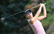 Lydia Ko hits her tee shot at the 18th hole during first round play at the CPKC Women's Open (Image Source via Imagn)